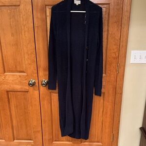 Women's Navy Long Cardigan